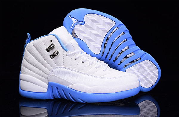 Men's Running weapon Air Jordan 12 White/Royal Shoes 034 Men's Running weapon Air Jordan 12 White/Royal Shoes 034